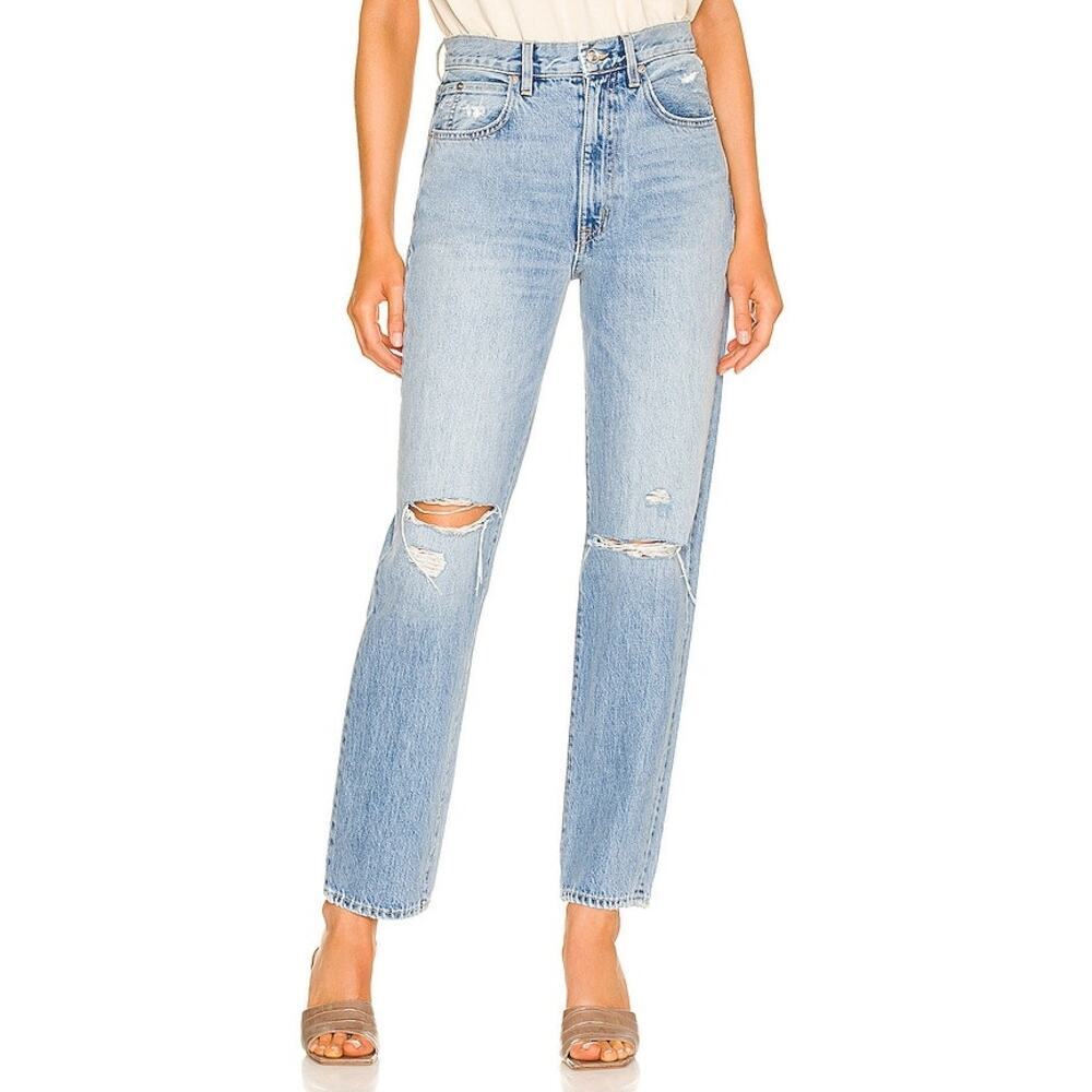 SLVRLAKE Women's Denim Sierra Jeans Distressed Valley of Fire Size 26 NWT